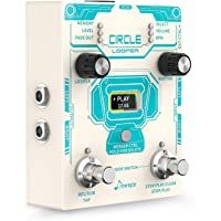 Donner Circle Looper Pedal de Efecto de Guitarra con Barra de Progreso de Tiempo Pantalla Drum Machine